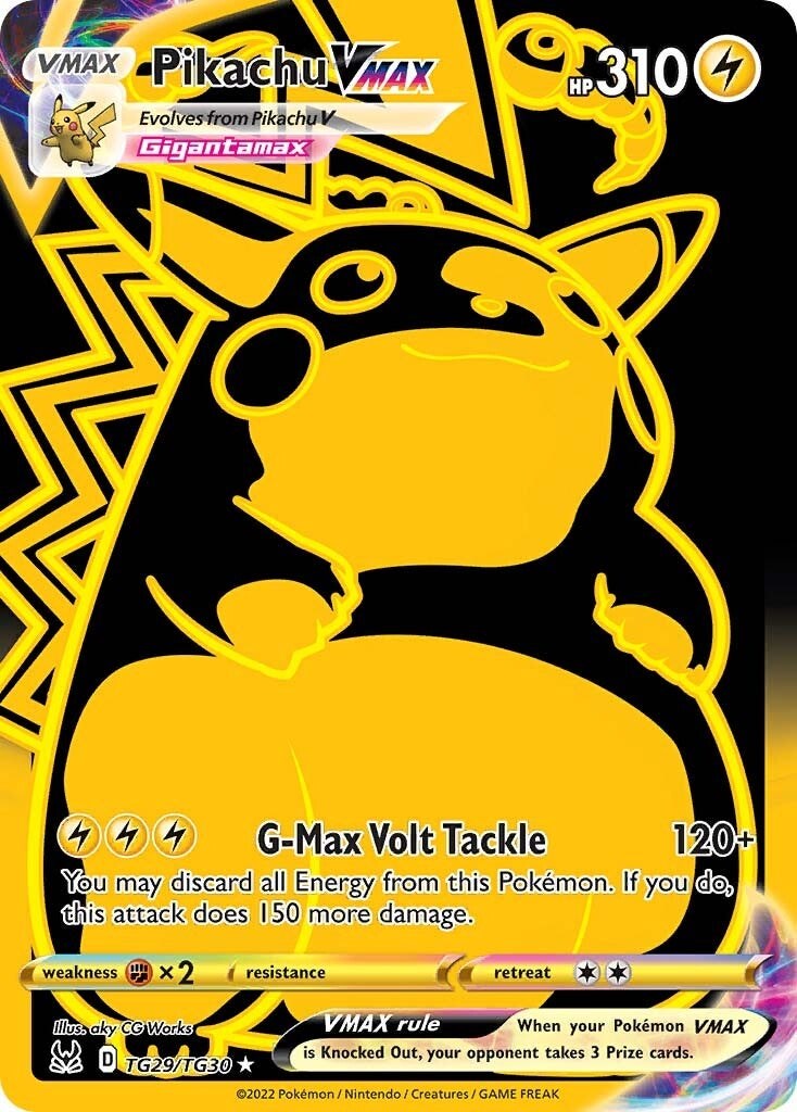 pokemon cards gigantamax pikachu Pikachu VMAX (Secret) [SWSH11: TG